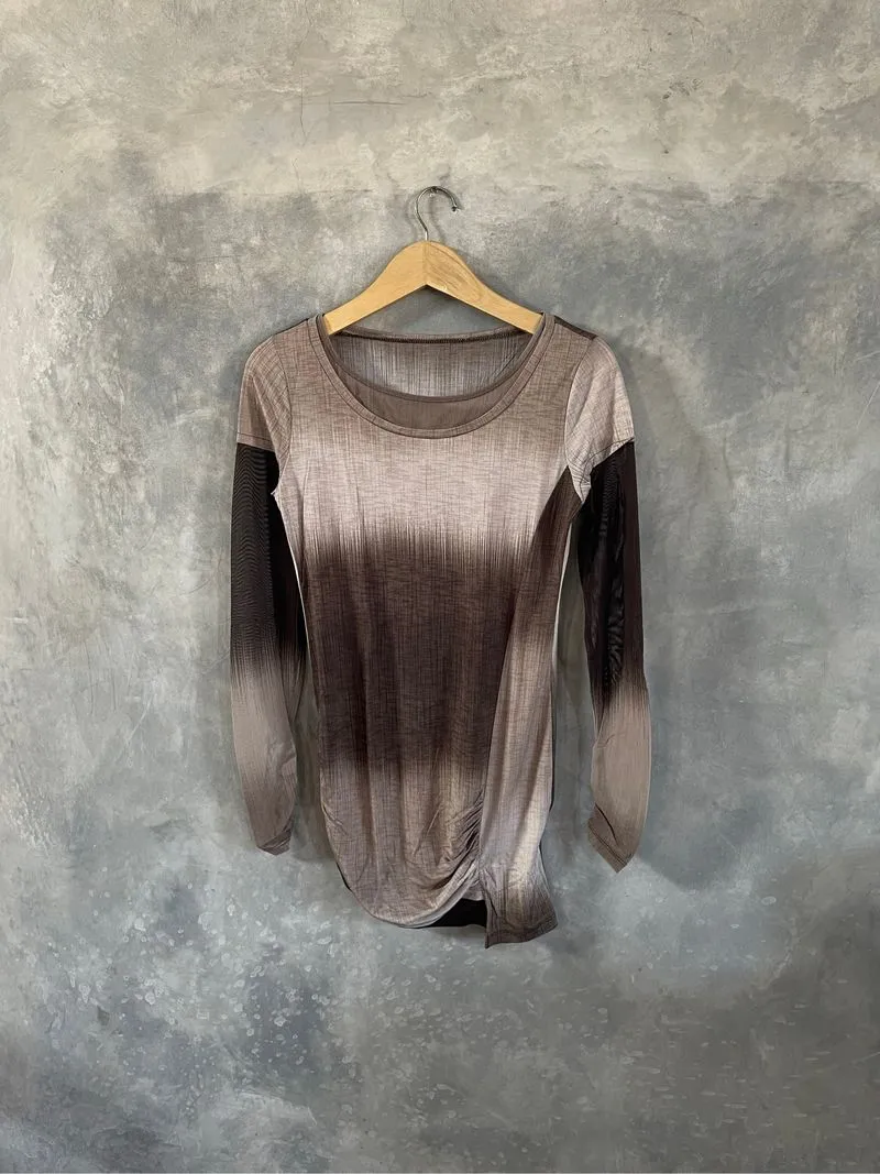 Y2k Grunge Emo Goth Japanese  Asymetrical Mesh Top photo 1