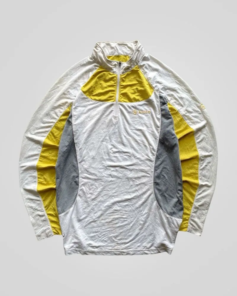 Aigle Baselayer Quarter Half Zip Three Tone White Yellow photo 1