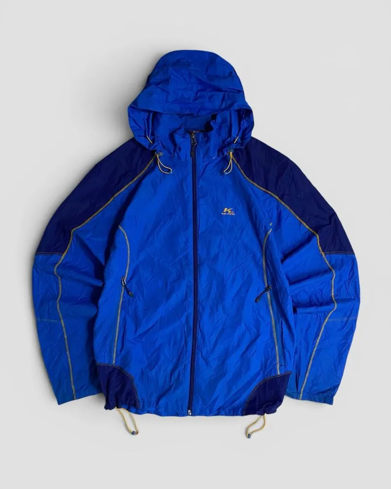 Kolping Outdoor Hiking Jacket Windbreaker Blue Hidden Hoodie photo 1