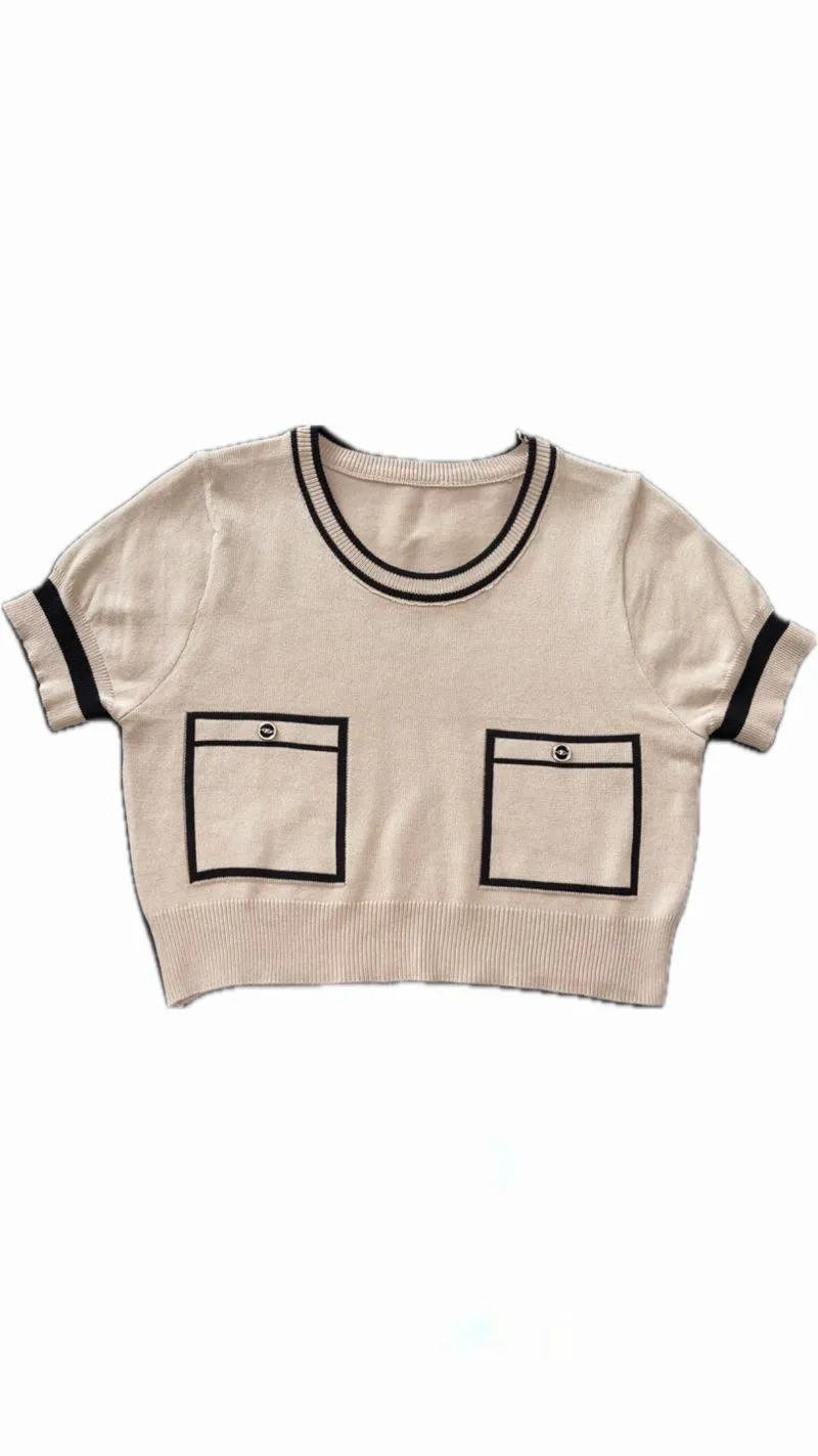 crop top coklat photo 1