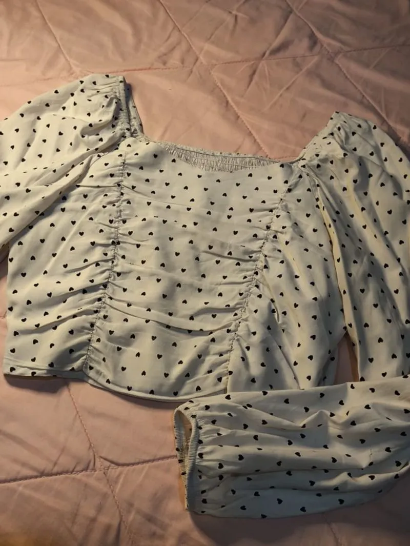 Crop Blouse Polkadot  photo 1