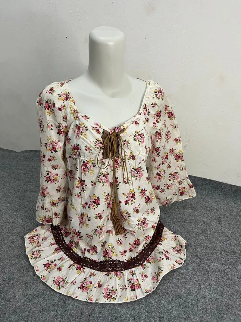 PL Blouse wanita - Warna putih mix flower - Ready hanya 1 photo 1