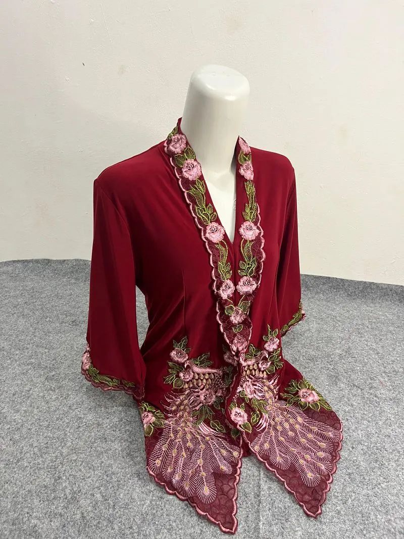 PL Kebaya encim bordir - warna merah hati - ready hanya 1 photo 1
