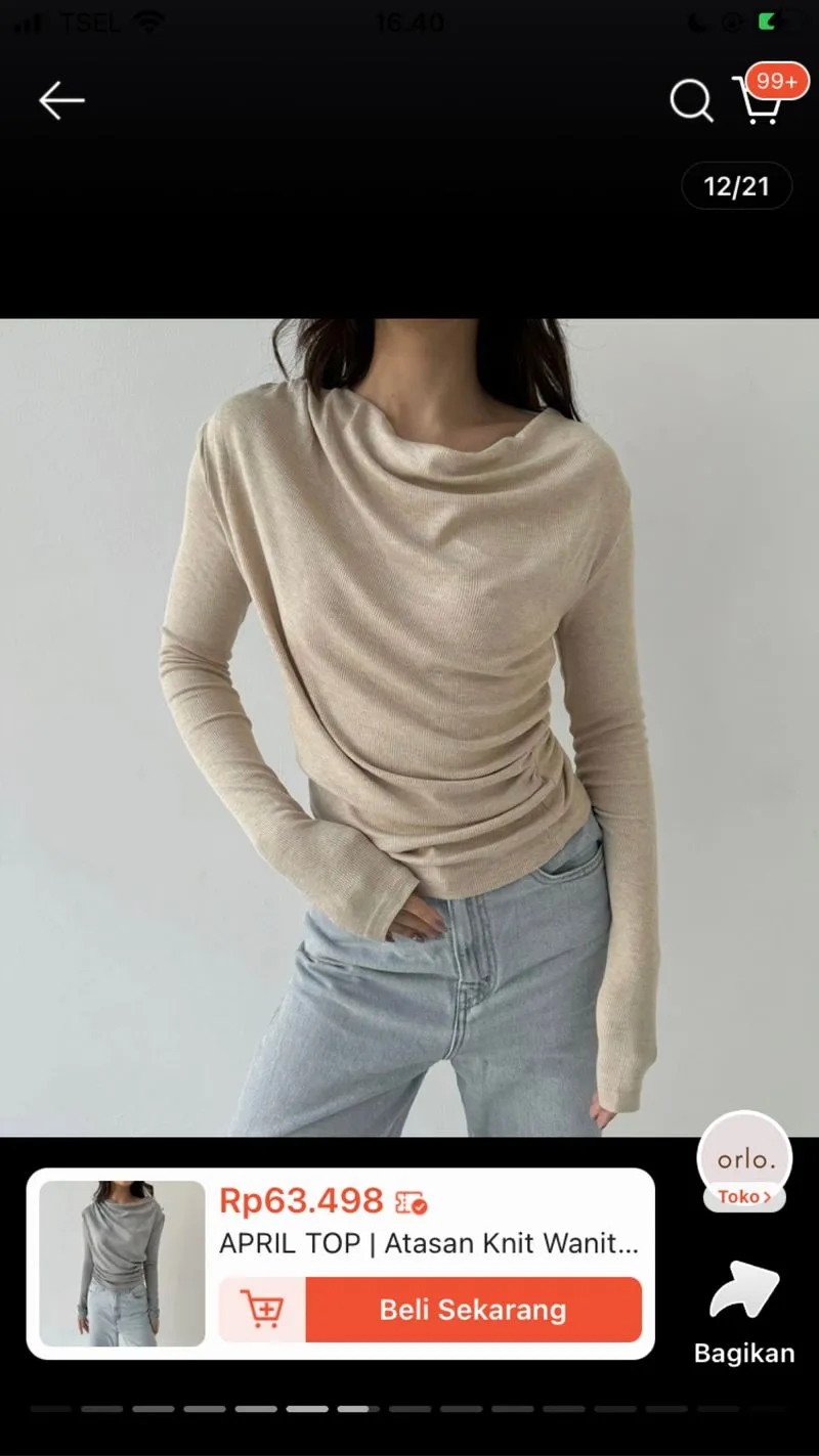 Orlo April top beige photo 1