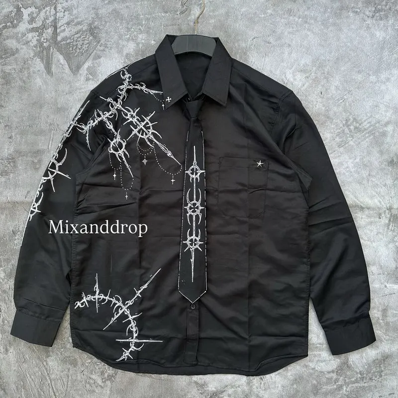 (FREE NECKTIE) 1on1 SIGILISM Shirt Rework Handmade Painted photo 1