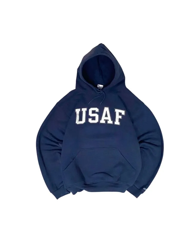 2000s Vtg USAF Navy Boxy Hoodie by Soffe photo 1