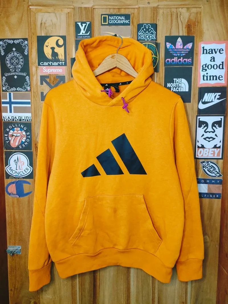 Adidas Sportswear Hoody Pria orange Preloved