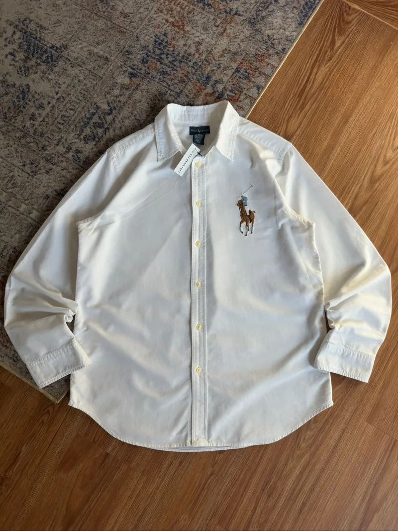 Kemeja Ralph Laurent White Big Logo photo 1