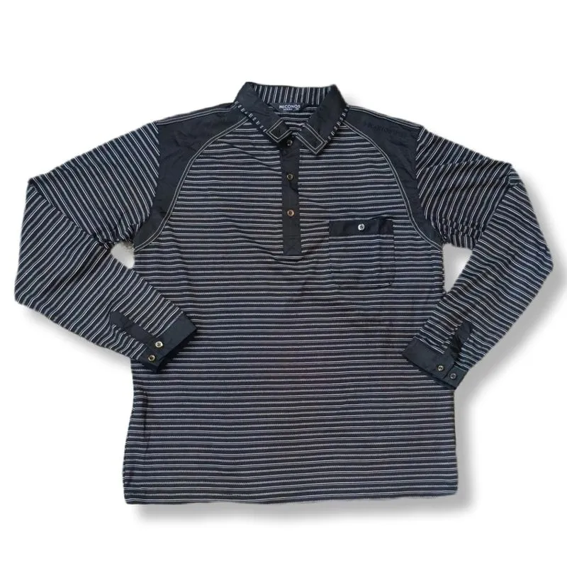 MICONOS STRIPE POCKET RUGBY LONG SLEEVE | KAOS POLO | KDU #1 photo 1