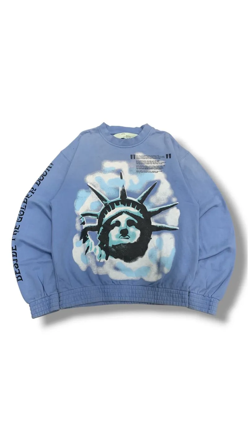 Off-White 2013 Crewneck Blue Statue Of Liberty photo 1