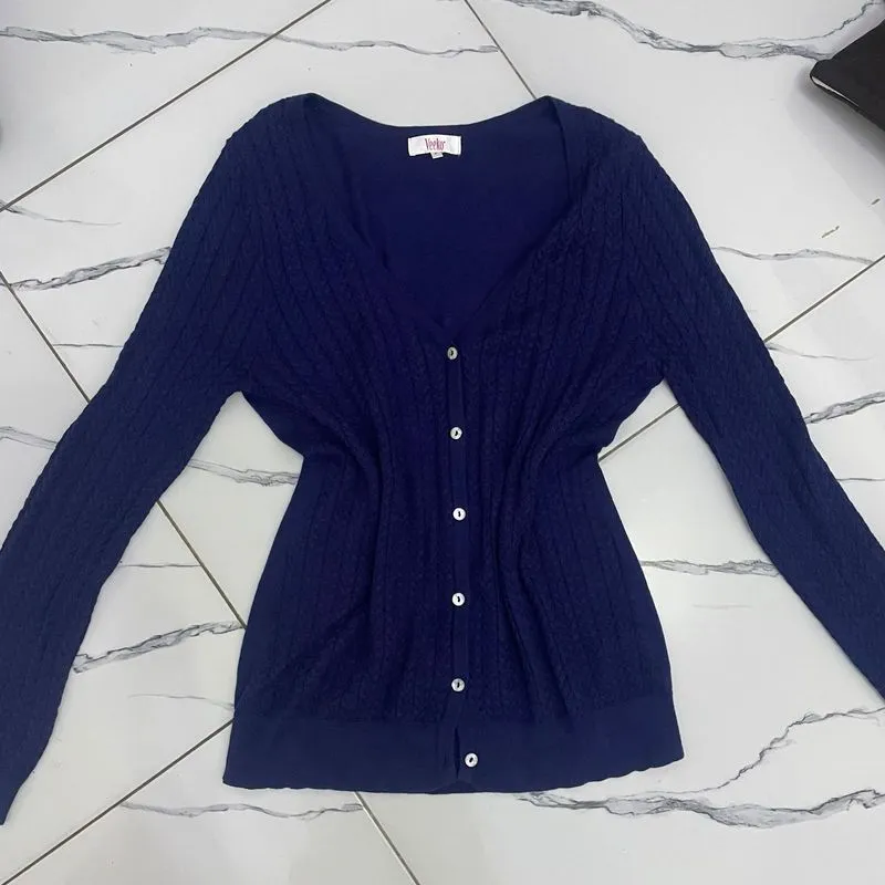 Cardigan knit navy photo 1