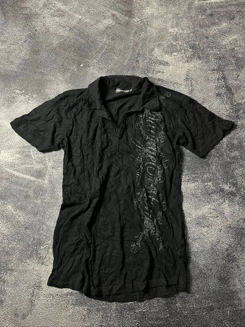 Poem snake y2k gothic punk grunge emo poloshirt  photo 1
