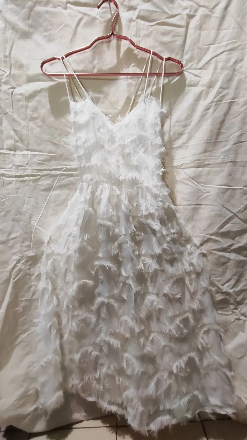 Fairy Minimalist Going out dress Wanita white photo 1