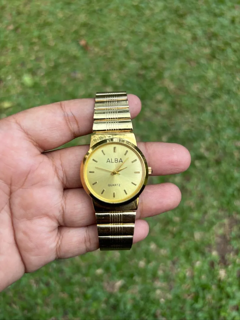 JAM TANGAN ALBA ANALOG GOLD ON GOLD VTG photo 1