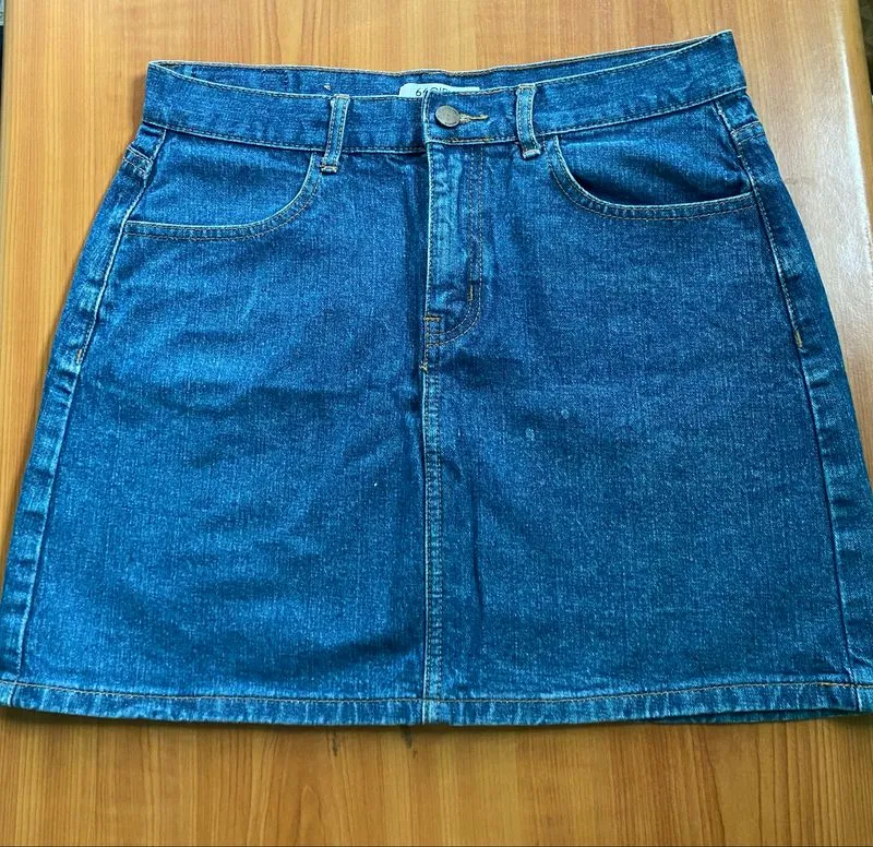Rok Mini Jeans A-Line Wanita – Soft Denim Premium photo 1