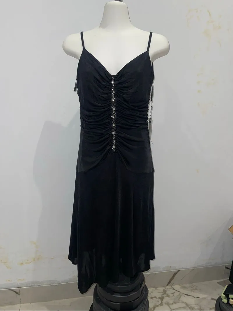 New with tag - Cache Black Ruched Prom Cocktail Mini Dress photo 1