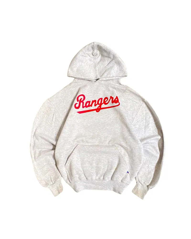 1990s Vtg Russell Athletic Ranger Ash Grey Boxy Hoodie photo 1