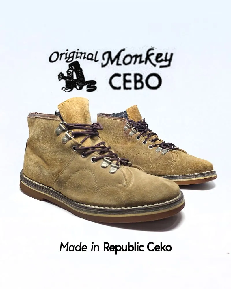 Monkey Cebo Cekoslowakia Military Boots Suede Rare! photo 1