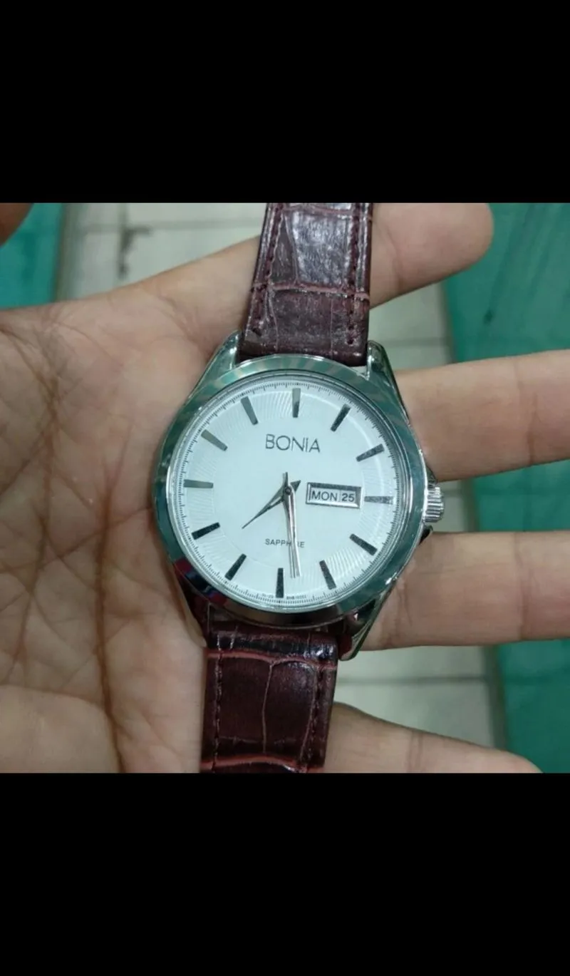 BONIA quartz jam pria tanggal hari anti karat photo 1