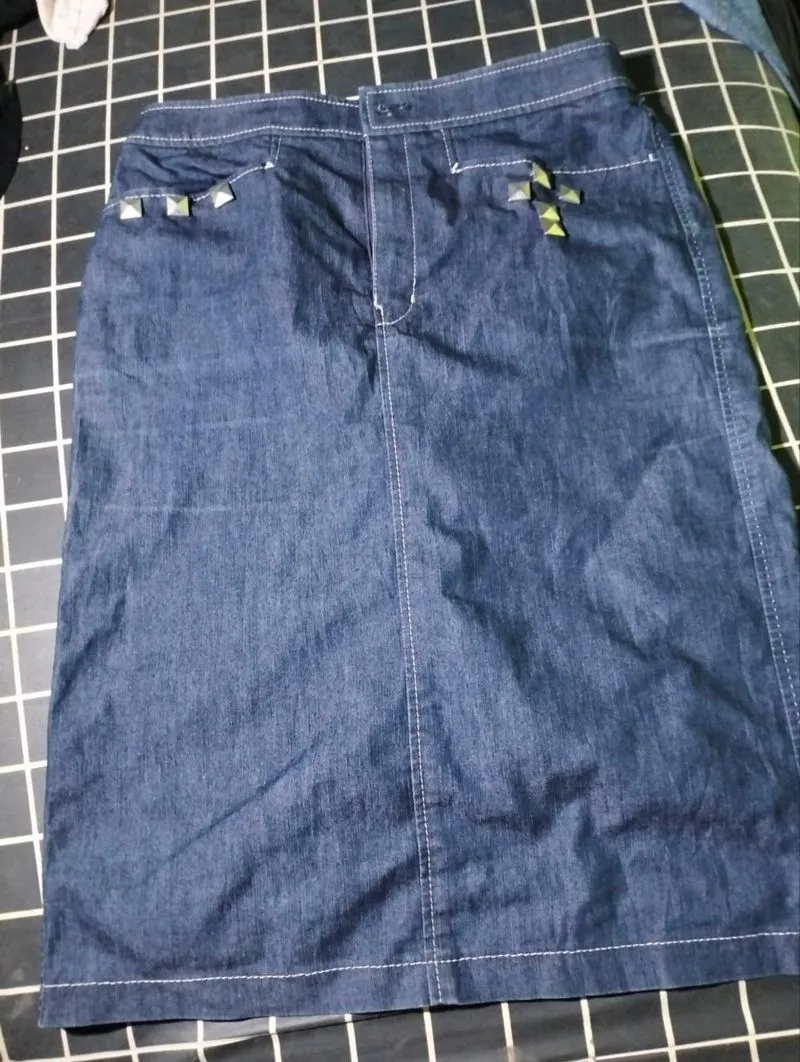  DENIM SKIRT WITH STUD  photo 1