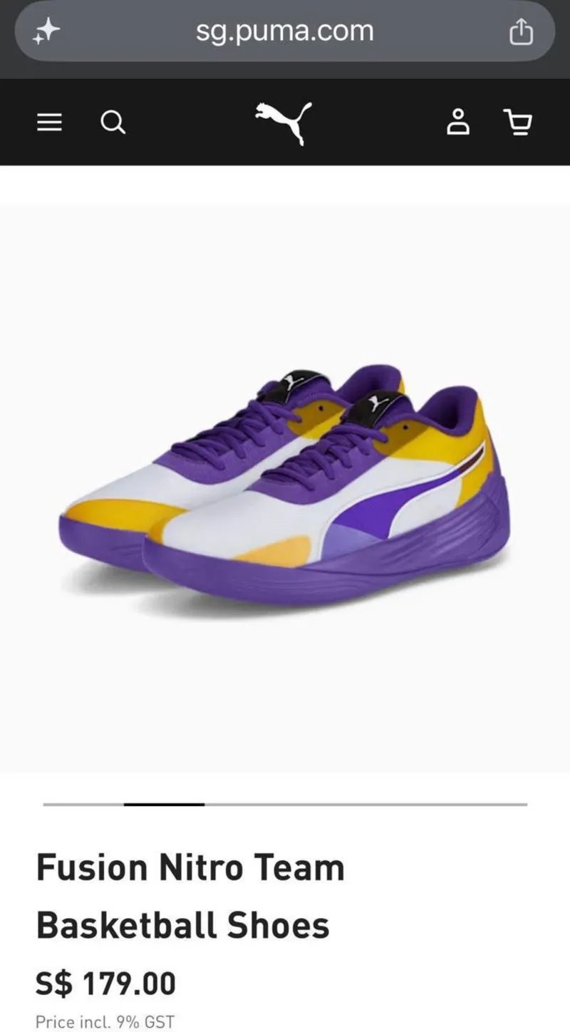 Jual Sepatu Basket Puma Fusion Nitro Team Prism Violet-bekas photo 1