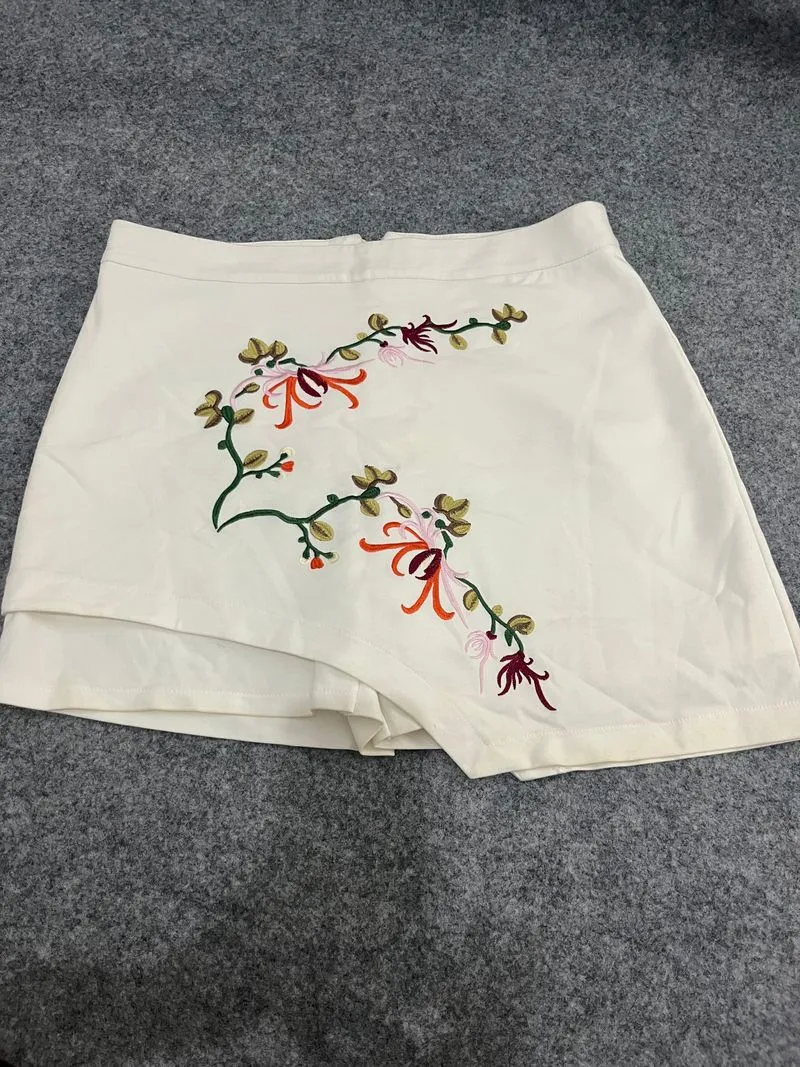 PL Rok celana wanita - Warna putih tulang bordir - Ready 1 photo 1