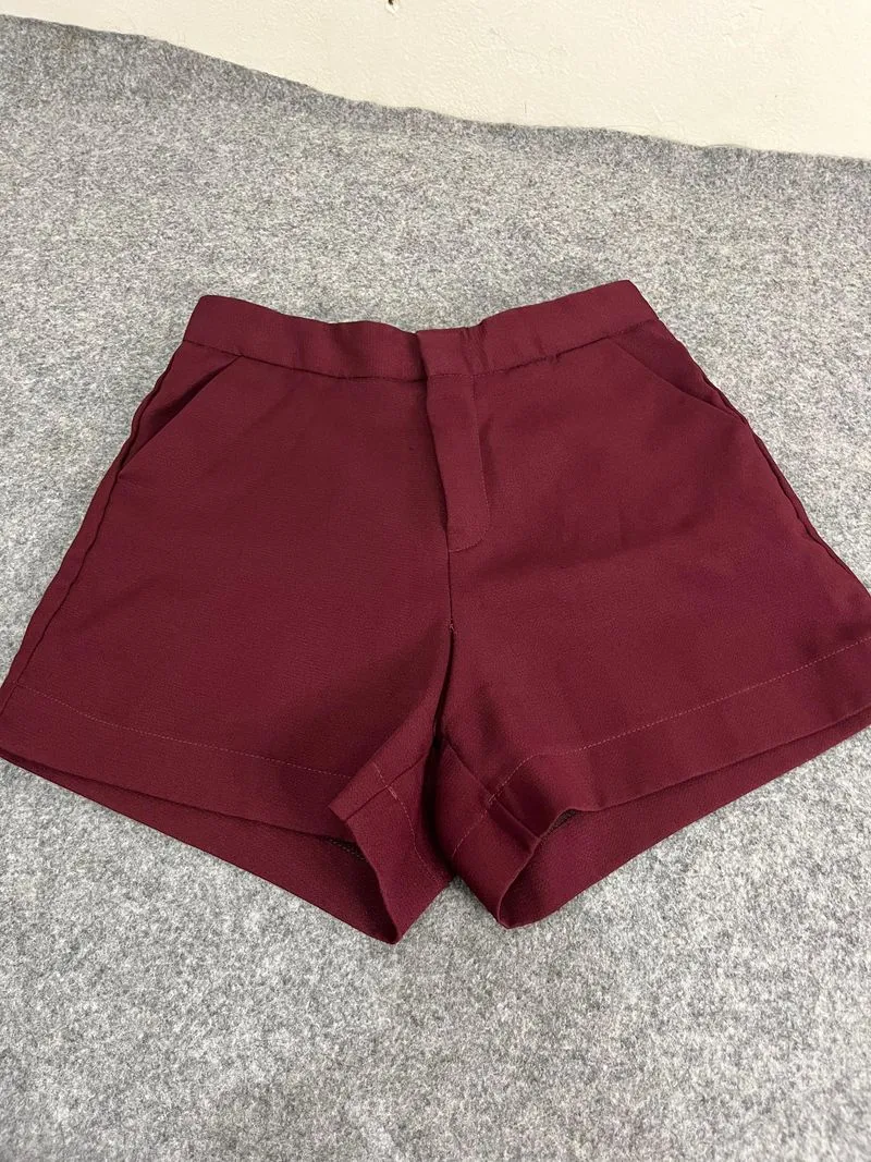 PL Short pants wanita - Celana pendek warna Burgundy - 1pcs photo 1