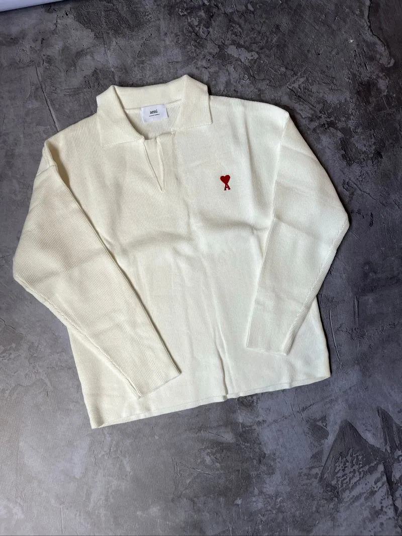 AMI knit wool polo shirt photo 1