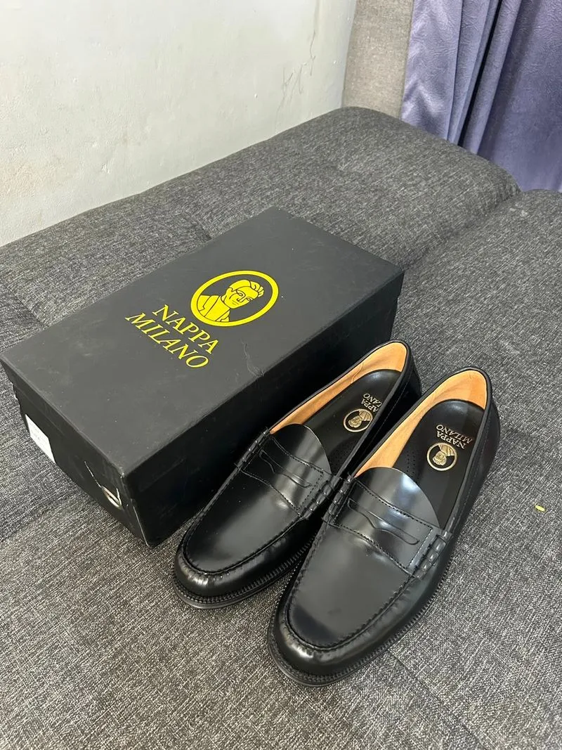 Loafers Penny Nappa Millano Luther Black 41 26,5cm NEW!! photo 1