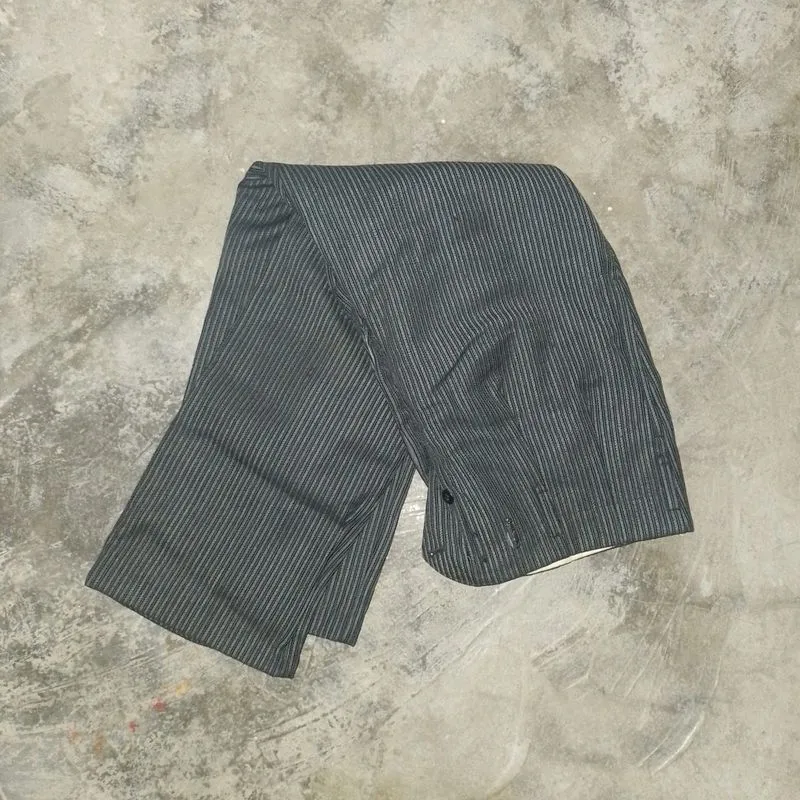 Celana Formal Pria Pinstripe Hitam | Office Pants | Straight photo 1