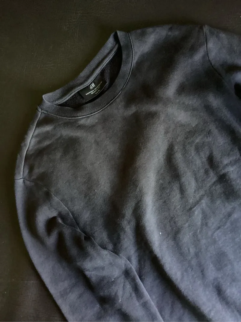 Hnm Sweater Crewneck Black Basic Washing photo 1