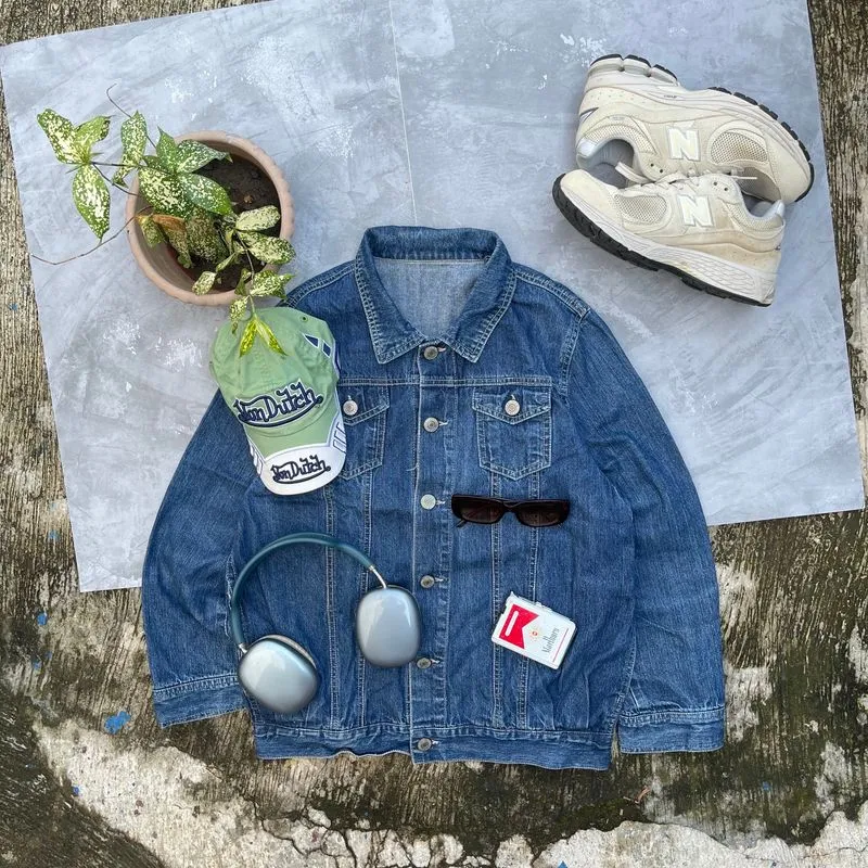 Grunge Indie Denim jacket Pria blue photo 1
