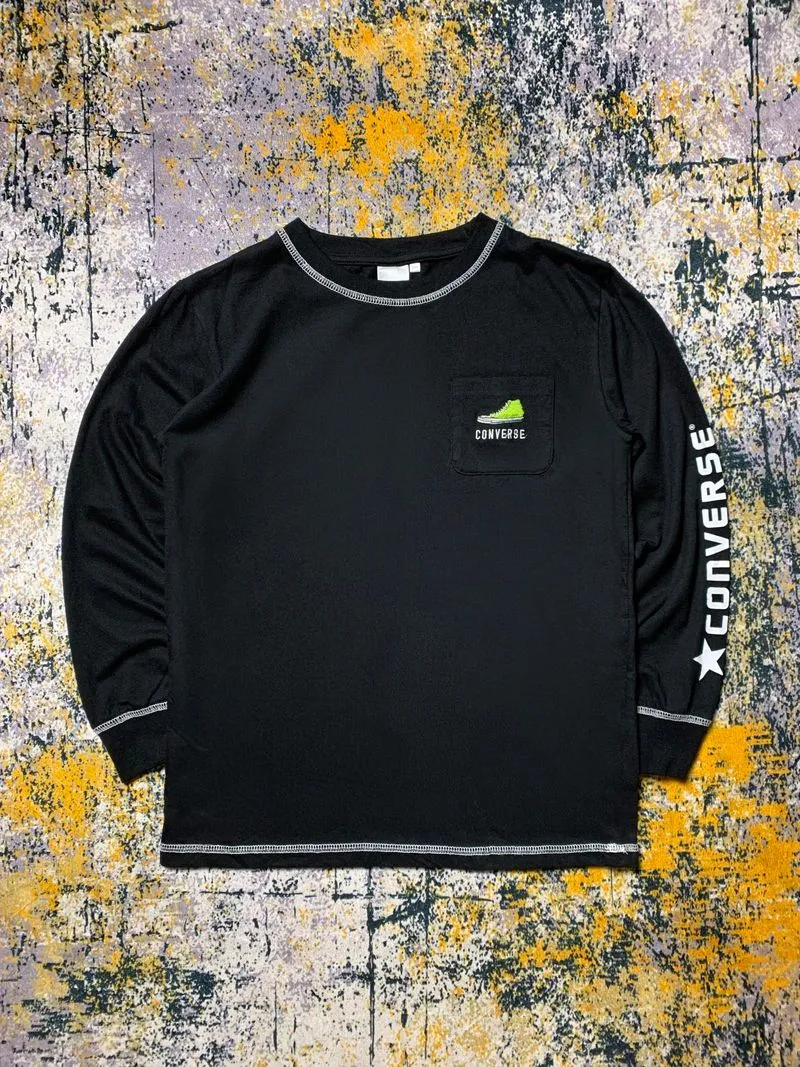 Kaos/Tshirt Long Sleeve Converse Pocket photo 1