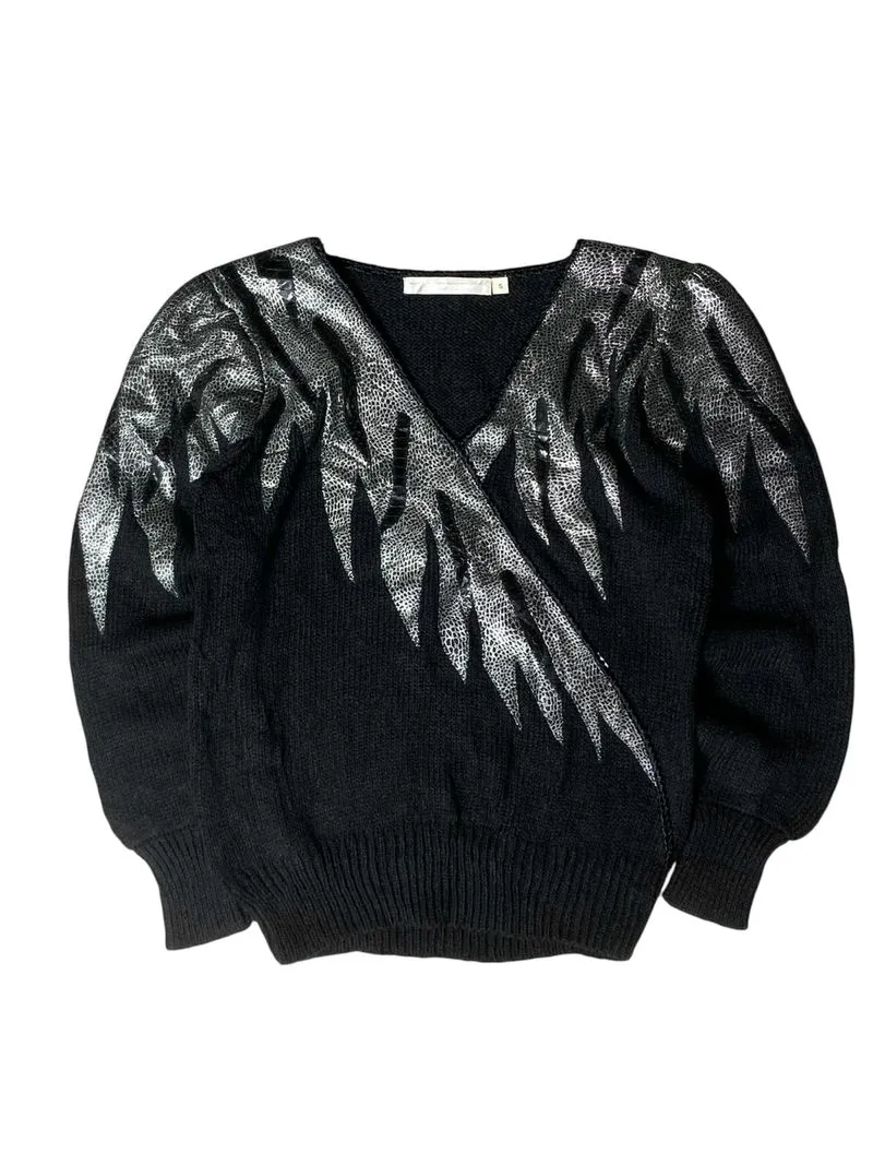 Vintage saint germain designer 3d graphic knit sweater  photo 1