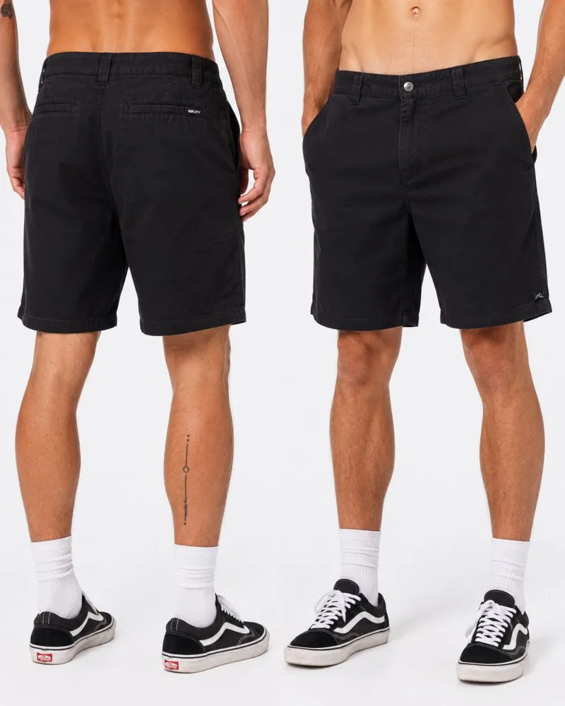 Rusty Men's Basic Black on Black Logo Inseam Cargo Shorts 33 photo 1