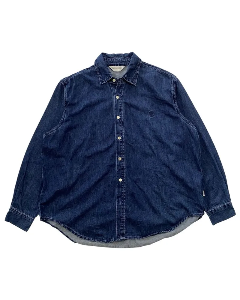 oversized denim shirt blue washed  photo 1