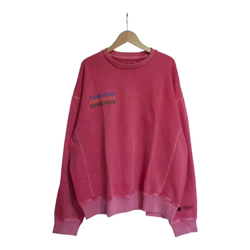 Kodak* Vintage Faded Pink Oversized Crewneck XL photo 1