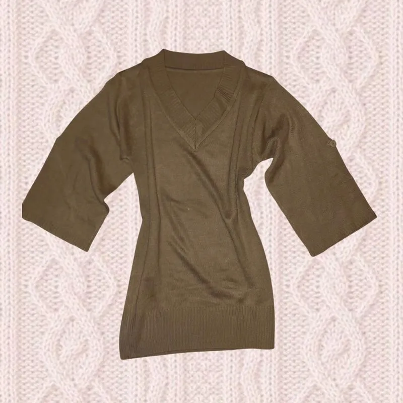 Vintage V Knit Top photo 1