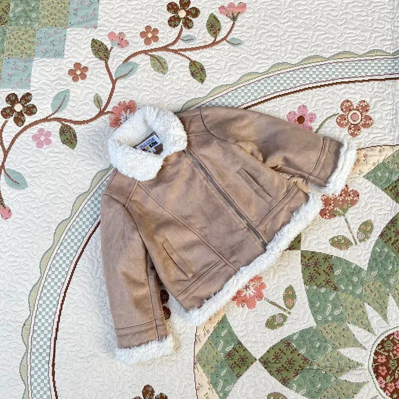 Faux fur lining jacket anak cewek keren coksu photo 1