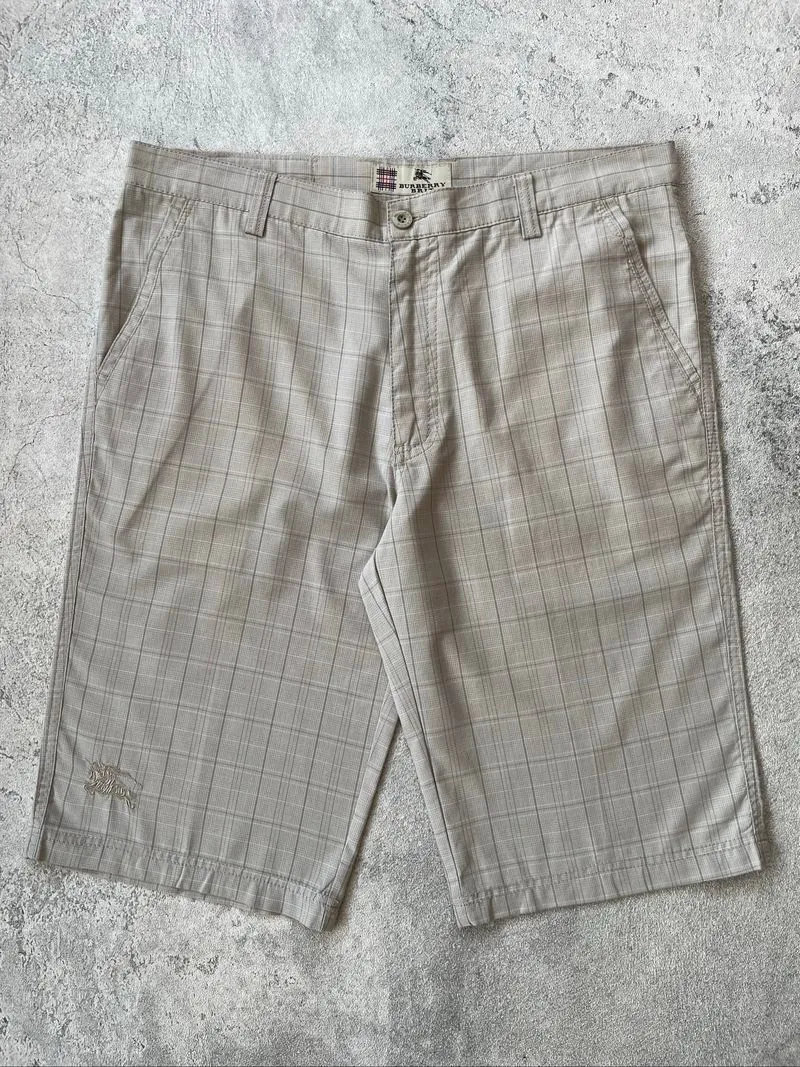 Burberry Khaki Plaid Shorts photo 1