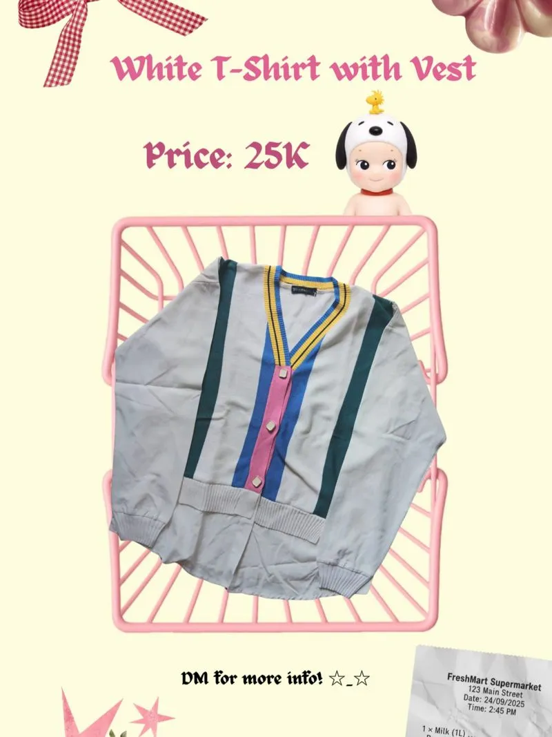 T-Shirt With Vest photo 1