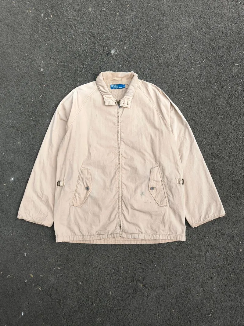 Polo Ralph Lauren Vintage Motorcycle Harrington Jacket Beige photo 1