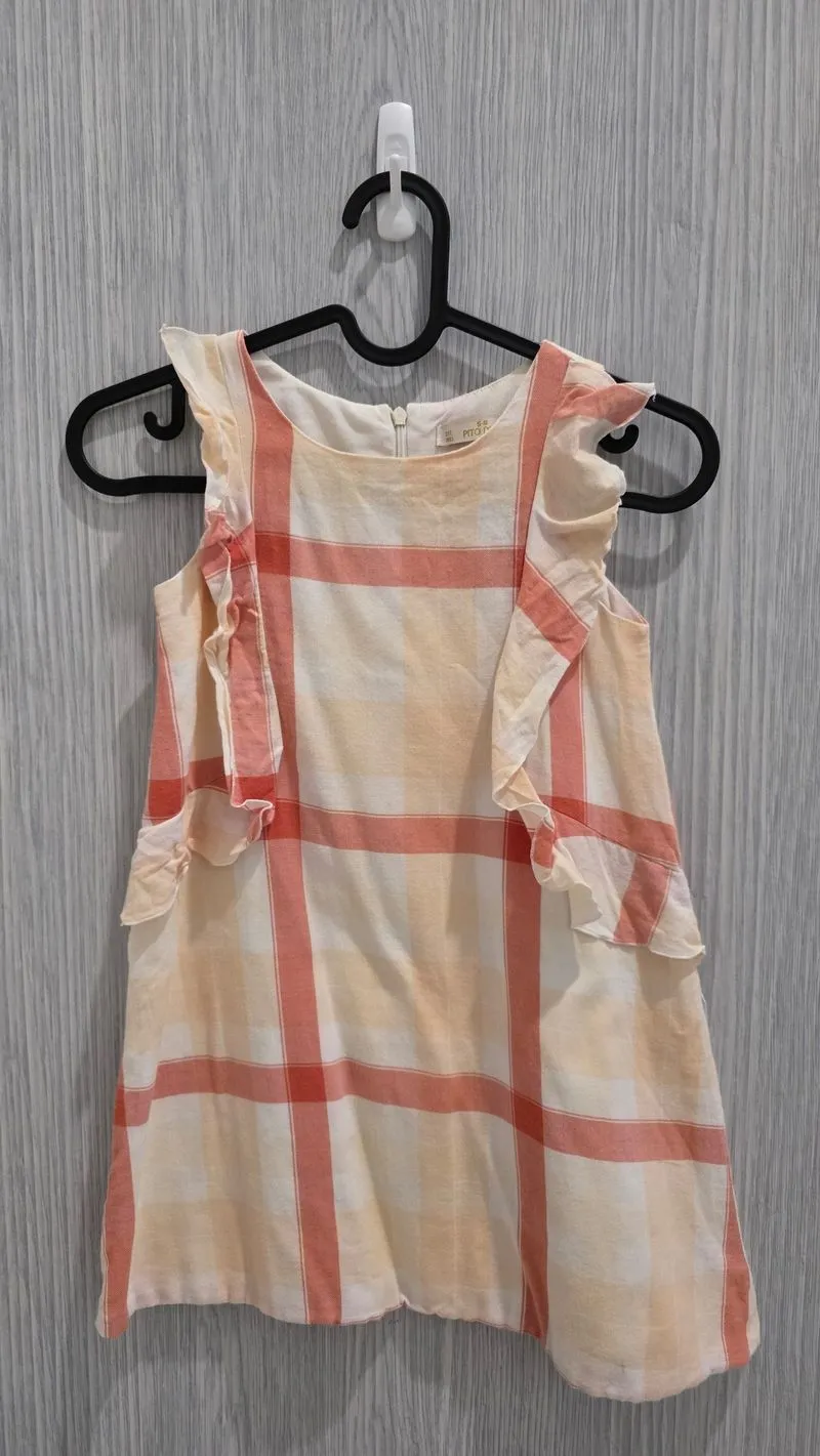 Pito Dito orange dress kotak photo 1