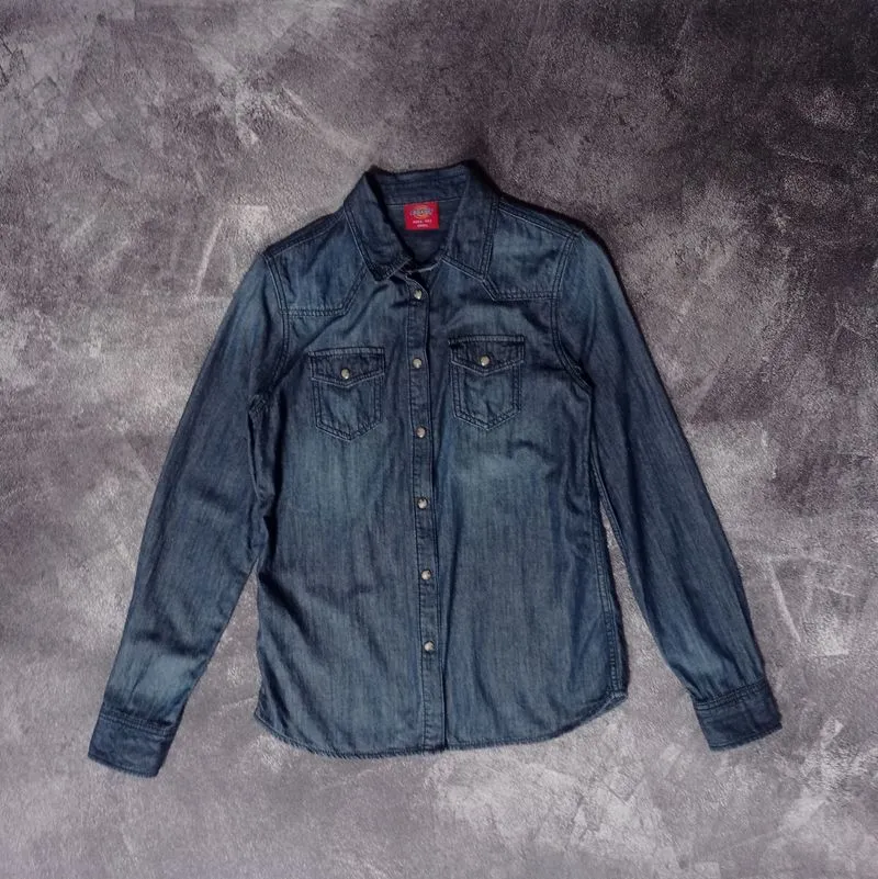 Dickies Luxury Shirt Wanita navy gray photo 1