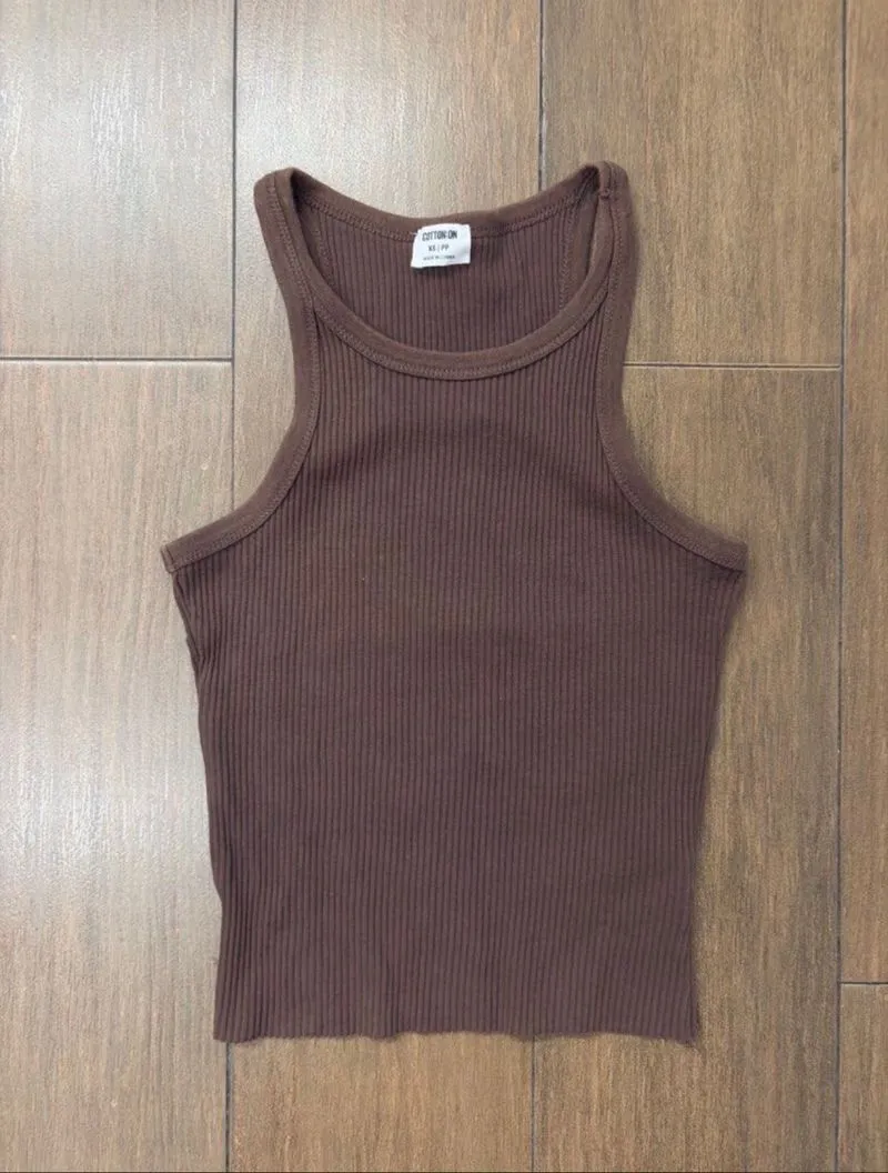 cotton on brown tanktop photo 1