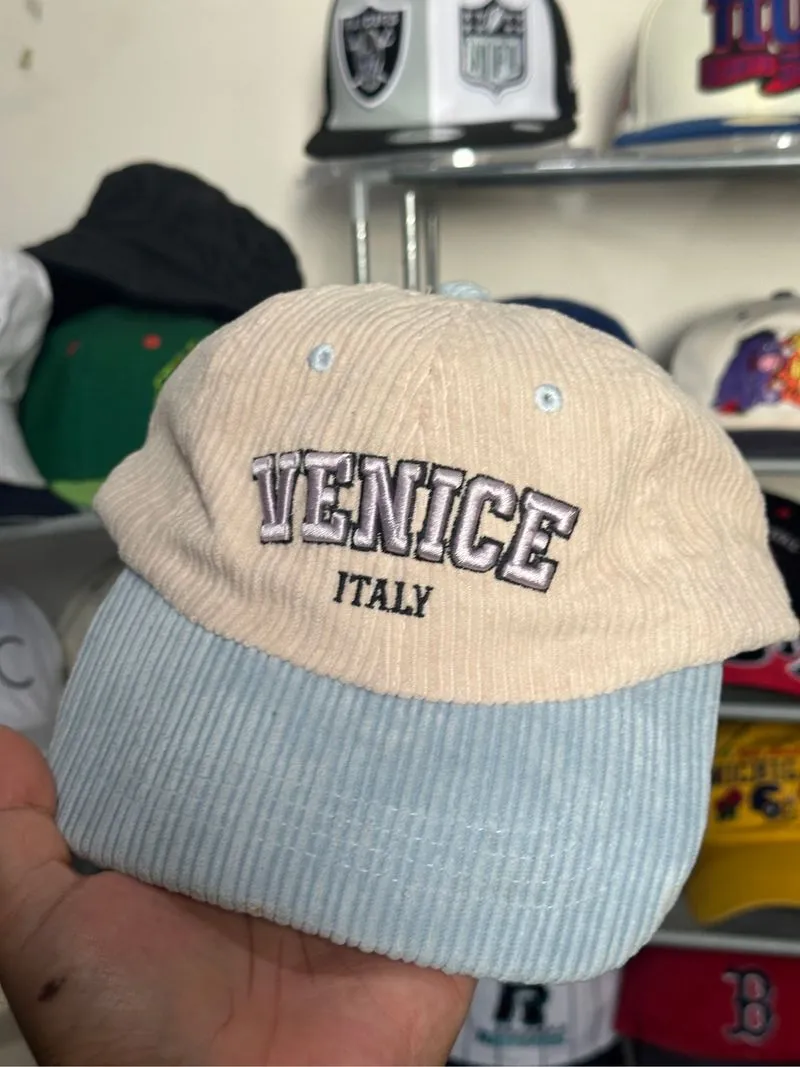 Y2K Corduroy Two Toned Cap Venice Italy by Cotton On photo 1