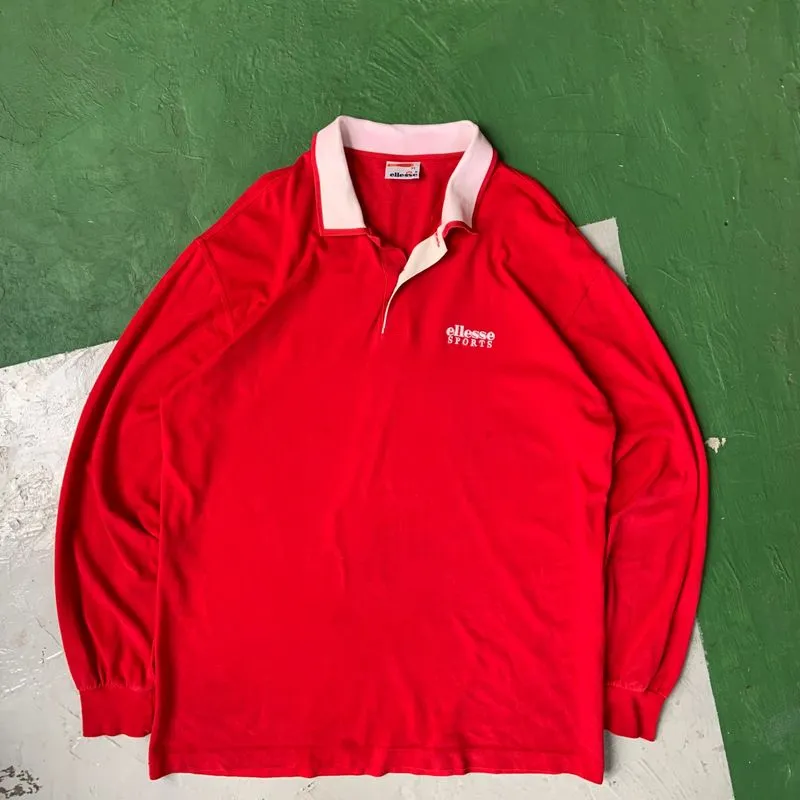 Ellesse Vintage Y2K Polo shirt Pria red photo 1
