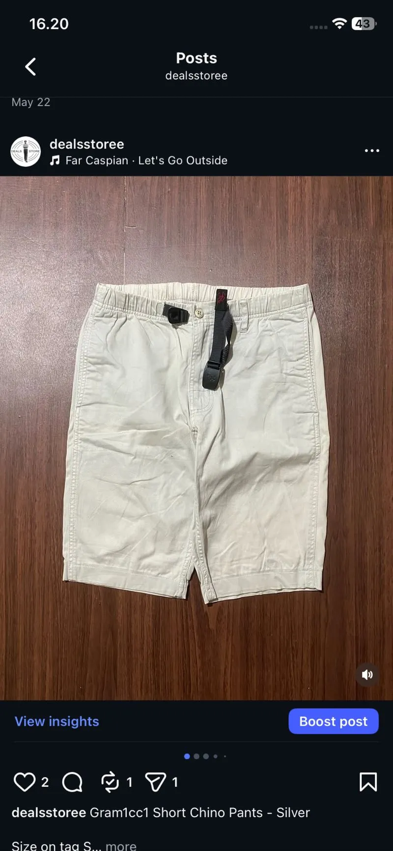 gramicci short pants photo 1