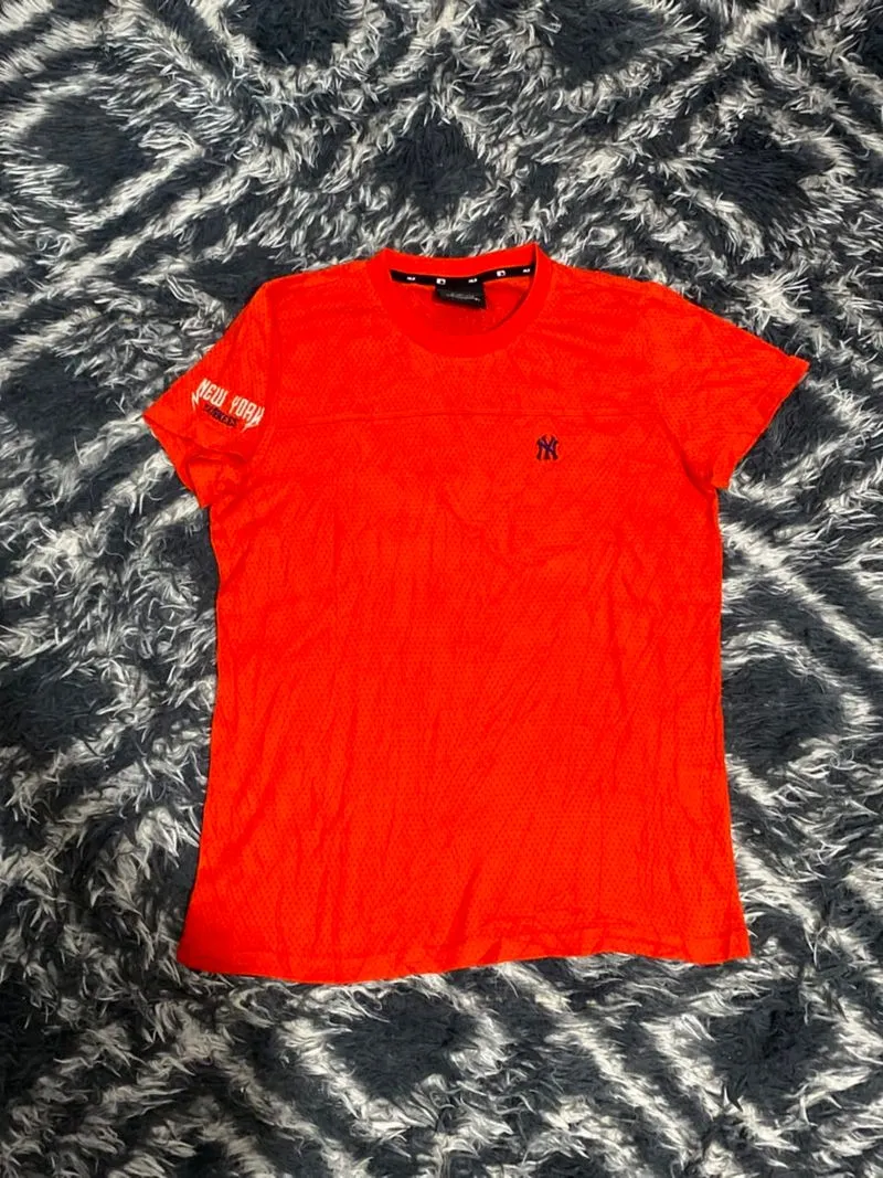 Kaos mlb newyork yankees mesh orange tee photo 1