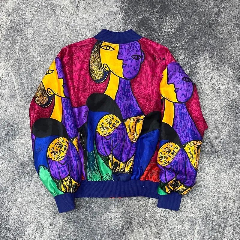 VINTAGE SILK JACKET PICASSO MADE IN USA photo 1